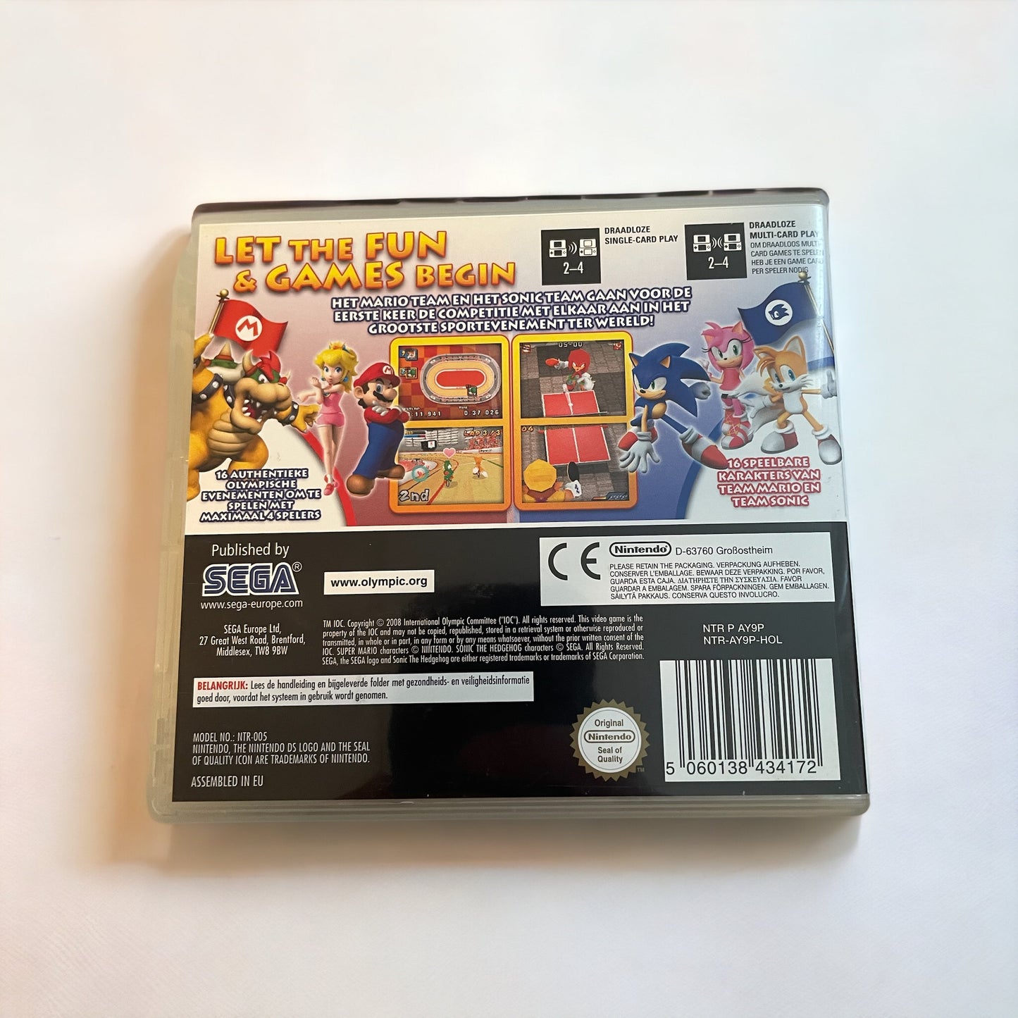 Nintendo DS Lite Wit + Mario & Sonic op de olympische spelen