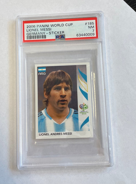 2006 Panini World Cup Lionel Messi PSA 7 ROOKIE