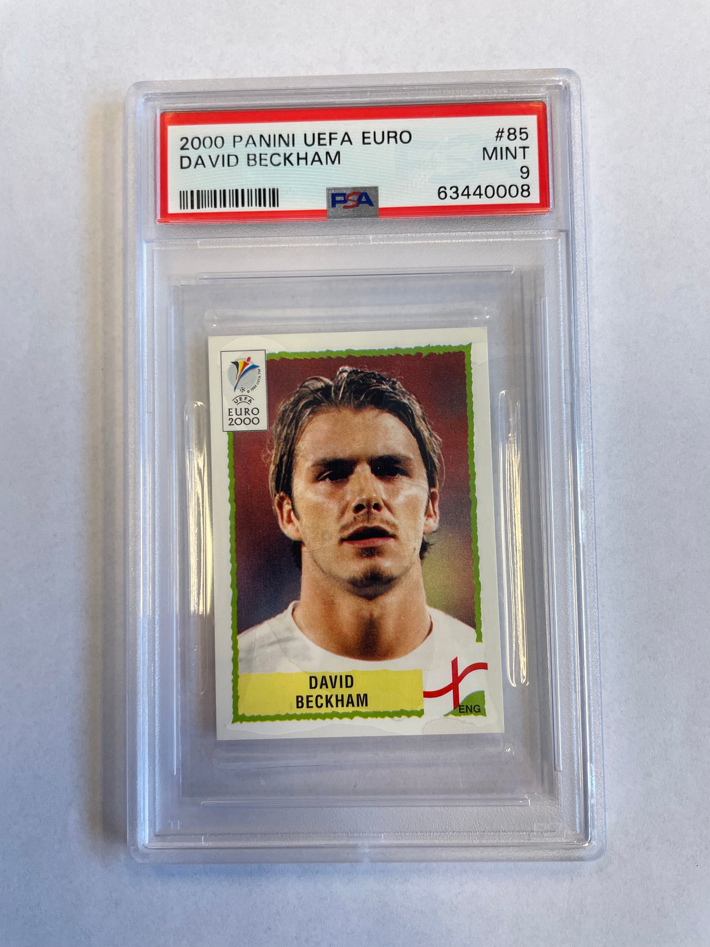 2000 Panini UEFA Euro David Beckham PSA 9