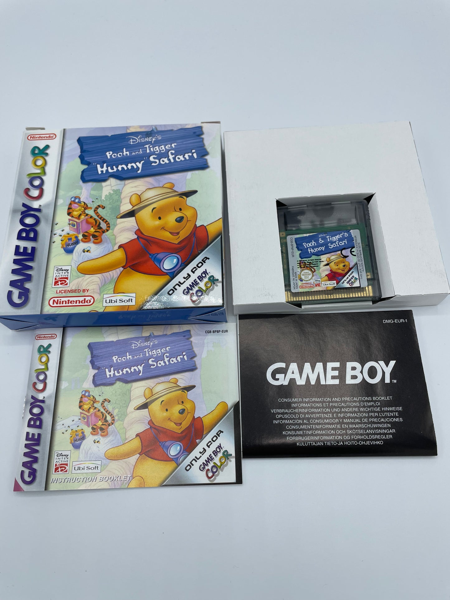 4x Game Boy Color Games - Pooh and tiger, the flintstones, dexter en Croc 2