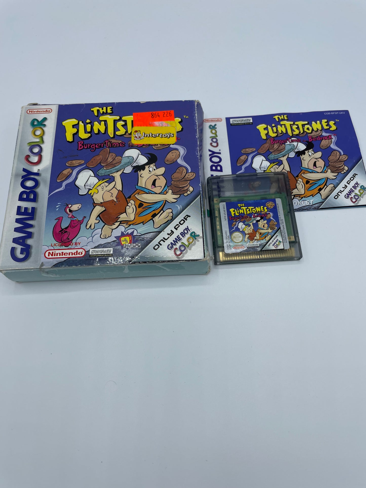 4x Game Boy Color Games - Pooh and tiger, the flintstones, dexter en Croc 2